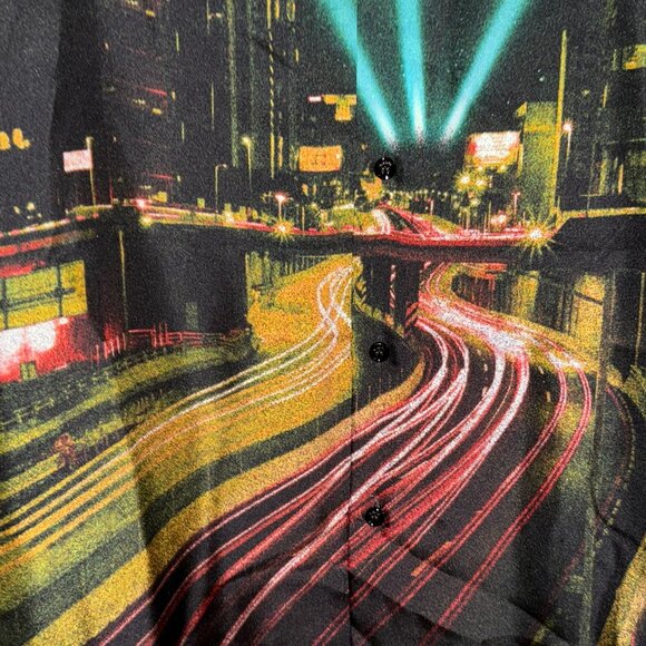 AUTHENTIC MENS VERSACE SILK LONG SLEEVE BUTTON UP COLLAR SHIRT SIZE 48 M/L - Picture 3 of 12